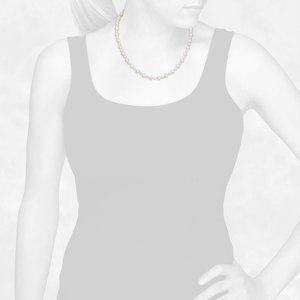 Blue Nile Freshwater Cultured Pearl Garland Necklace in 14k White Gold